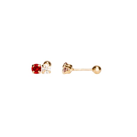 BROQUEL TU Y YO 03 ROJO/BLANCO
CIRCONIA 3X3 MM
TIPO DE BROCHE: ROSCA
ORO AMARILLO 10K MEX