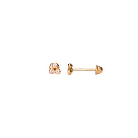 BROQUEL TRIANGULO MINI BISEL ROSA 
CIRCONIA 1MM
TIPO DE BROCHE: ROSCA
ORO AMARILLO 10K MEX