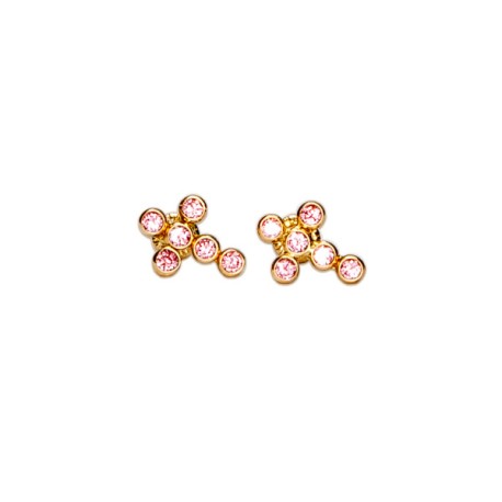 BROQUEL CRUZ MINI BISEL ROSA
CIRCONIAS 1 MM
TIPO DE BROCHE: ROSCA
ORO AMARILLO 10K MEX