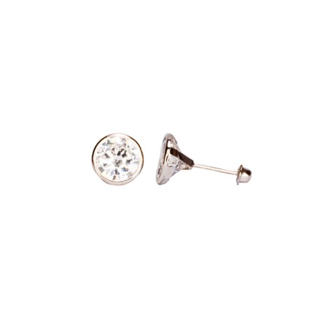 BROQUEL B BISEL 07 
CIRCONIA 7 MM
TIPO DE BROCHE: ROSCA
ORO BLANCO 10K MEX