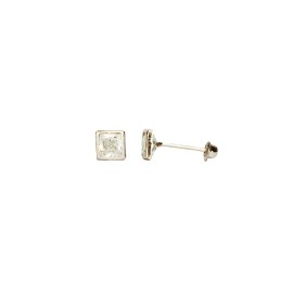 BROQUEL B CUADRO BISEL  04
CIRCONIA 4 X 4 MM
TIPO DE BROCHE: ROSCA 
ORO BLANCO 10K  MEX