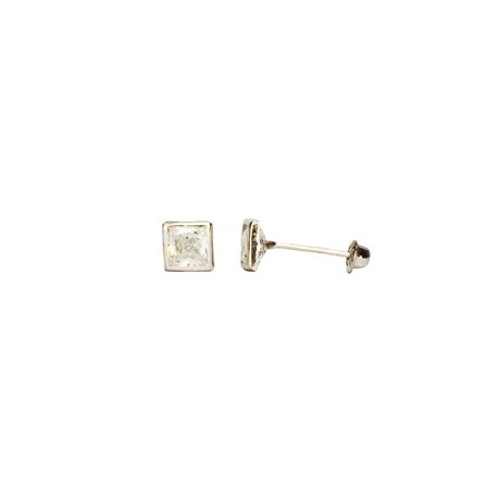 BROQUEL B CUADRO BISEL  04
CIRCONIA 4 X 4 MM
TIPO DE BROCHE: ROSCA 
ORO BLANCO 10K  MEX