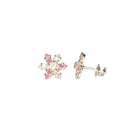 BROQUEL MINIMARGARITA BCO/ROSA 
CIRCONIA 2 X 4 MM
TIPO DE BROCHE: PRESION CON MARIPOSA
PLATA .925 MEX