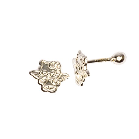 BROQUEL KITTY ANGEL 
TIPO DE BROCHE: ROSCA
PLATA .925 MEX