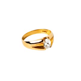 ANILLO* CABALLERO CIRCONIA BLANCA MOD. AC18 ORO AMARILLO 10K MEX