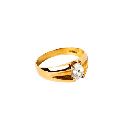 ANILLO* CABALLERO CIRCONIA BLANCA MOD. AC18 ORO AMARILLO 10K MEX