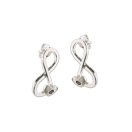ARETES CORAZON INFINITO 
TIPO DE BROCHE: PRESION CON MARIPOSA
PLATA .925 MEX