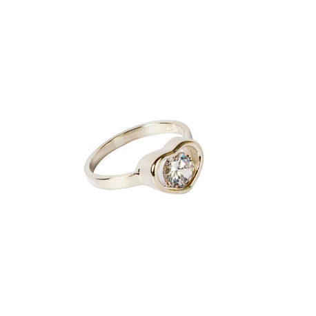 ANILLO CORAZON 
CIRCONIA CENTRAL 6 MM
ENGARCE DE TENSION 
PLATA .925 MEX
SOLO MEDIDAS DISPONIBLES