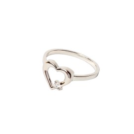 ANILLO CORAZON C/P VAC PLATA .925 MEX.