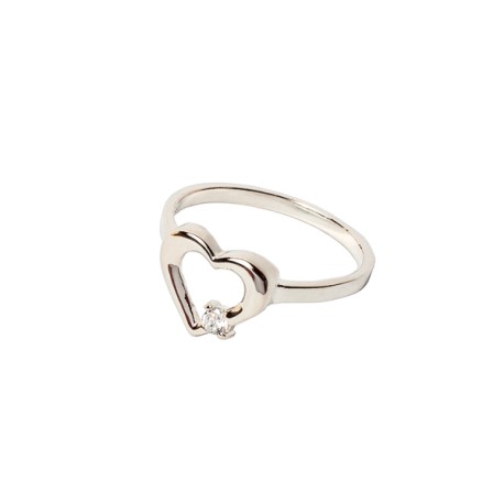 ANILLO CORAZON C/P VAC PLATA .925 MEX.