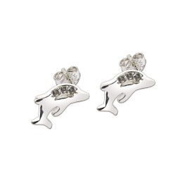 ARETES M DELFIN 
3 CIRCONIAS
TIPO DE BROCHE: PRESION CON MARIPOSA
PLATA .925 MEX