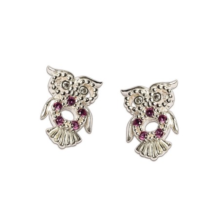 ARETES M BUHO MORADO 
CIRCONIAS 1.5 MM
TIPO DE BROCHE: PRESION CON MARIPOSA
PLATA .925 MEX.