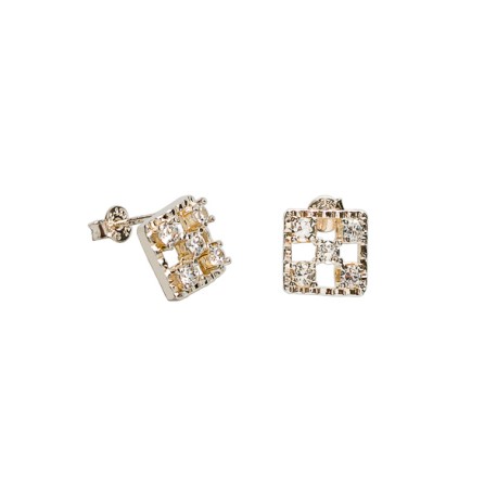 ARETES CUAD 5/PIED VAC PLATA .925 MEX