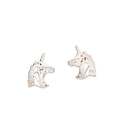 ARETES UNICORNIO VAC PLATA .925 MEX