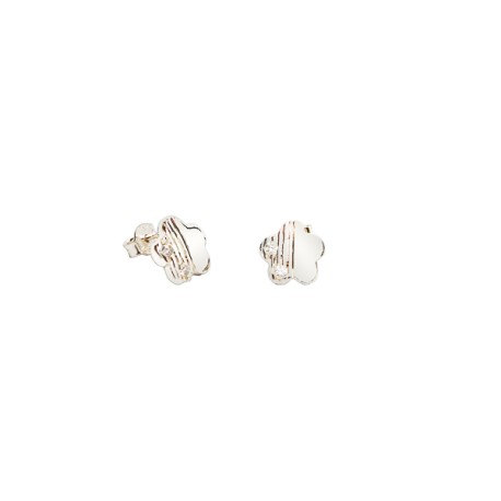 ARETES FLOR C /P VAC PLATA .925 MEX