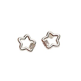 ARETE ESTRELLA C/P COLOR TUR PLATA .925 MEX