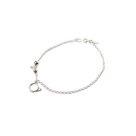 PULSERA TOBILLERA GATITO CANDY PLATA.925MEX