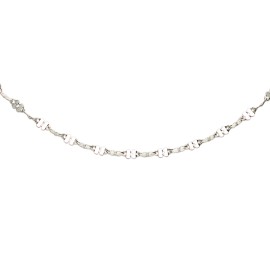 CADENA HOJA TREBOL GDE GP0 M.45 PLATA.925MEX