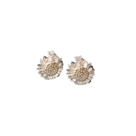 ARETES GIRASOL VAC PLATA .925 MEX