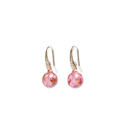 ARETES COLG BOLA ROSA S231 PLATA .925 MEX