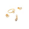 JUEGO CIRCULOS ANILLO, ARETES Y DIJE
CIRCONIA 1MM 
 PLATINADO BLANCO
ORO AMARILLO 10K MEX