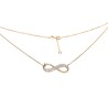 GARGANTILLA INFINITO C/P  FLZ AMA 14K MEX