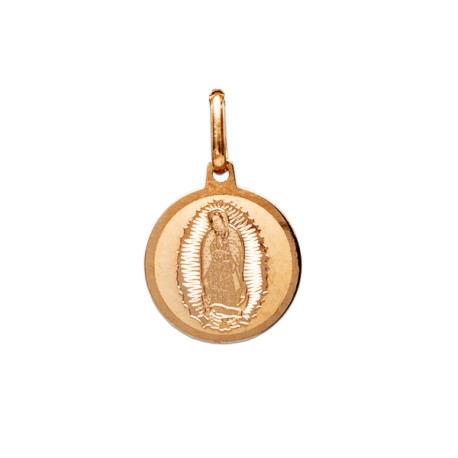 MEDALLA VIRGEN DE GUADALUPE REDONDA
ORO AMARILLO 14K MEX