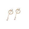 ARETES CIRCULO CON CADENA COLGANTE
RECTANGULOS EN ACABADO PLATINADO BLANCO
TIPO DE BROCHE: PRESION CON MARIPOSA 
ORO AMARILLO 1