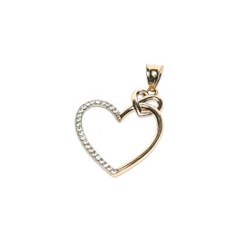 DIJE CORAZON DOBLE LISO/
CIRCONIAS 1 MM
ORO AMARILLO 14K MEX