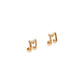 BROQUEL V NOTA MUSICAL 
TIPO DE BROCHE: ROSCA
ORO AMARILLO 14K MEX