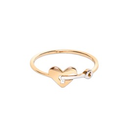 ANILLO CORAZON/LLAVE FLZ COMB 10K MEX