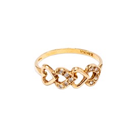 ANILLO CORAZON ENTRELAZADOS MOD. AD1021 
CIRCONIAS 1 MM
ENGARCE A NIVEL
ORO AMARILLO 10K MEX
PREGUNTE POR OTRAS MEDIDAS