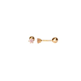 BROQUEL 02 RECTO ROSA  
CIRCONIA 2 MM
TIPO DE BROCHE: ROSCA
ORO AMARILLO 10K MEX