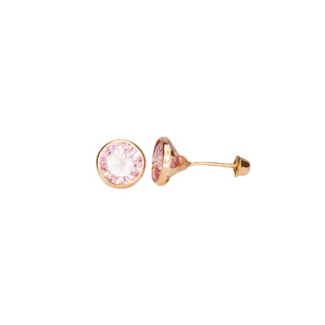 BROQUEL BISEL ROSA 06 
CIRCONIA 6 MM
TIPO DE BROCHE: ROSCA
ORO AMARILLO 10K MEX