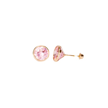 BROQUEL BISEL ROSA 07 
CIRCONIA 7 MM
TIPO DE BROCHE: ROSCA
ORO AMARILLO 10K MEX