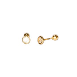 BROQUEL BISEL DIAMANTADO 03 
CIRCONIA 3 MM
TIPO DE BROCHE: ROSCA
ORO AMARILLO 10K MEX