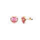 BROQUEL CORAZON BISEL ROSA 08
CIRCONIA 8X8 MM 
TIPO DE BROCHE: PRESION CON MARIPOSA
ORO AMARILLO 10K MEX