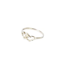 ANILLO CORAZON ENTRELAZADO
MOD .AD132
CIRCONIA 2 MM
 PLATA .925 MEX 
SOLO MEDIDAS DISPONIBLES